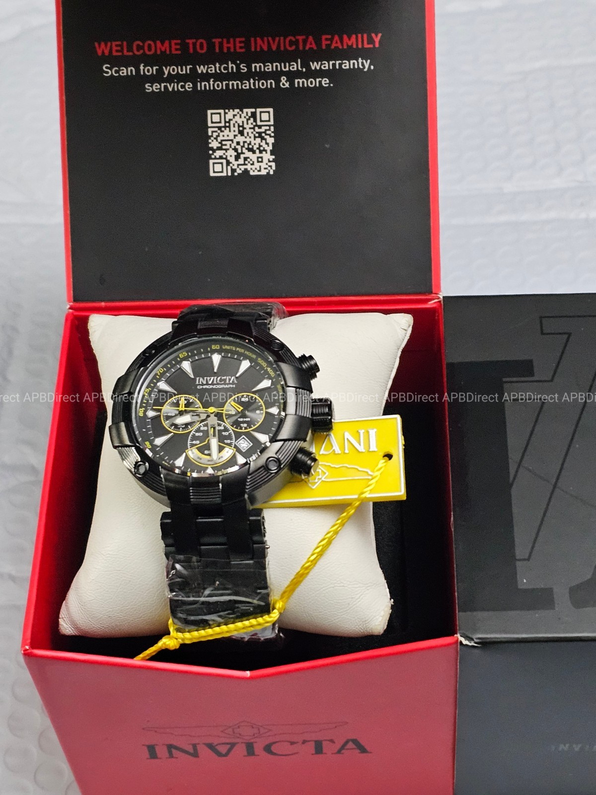 Invicta – SUBAQUA – Chronograph Black Yellow LUME Flame-Fusion Mens watch