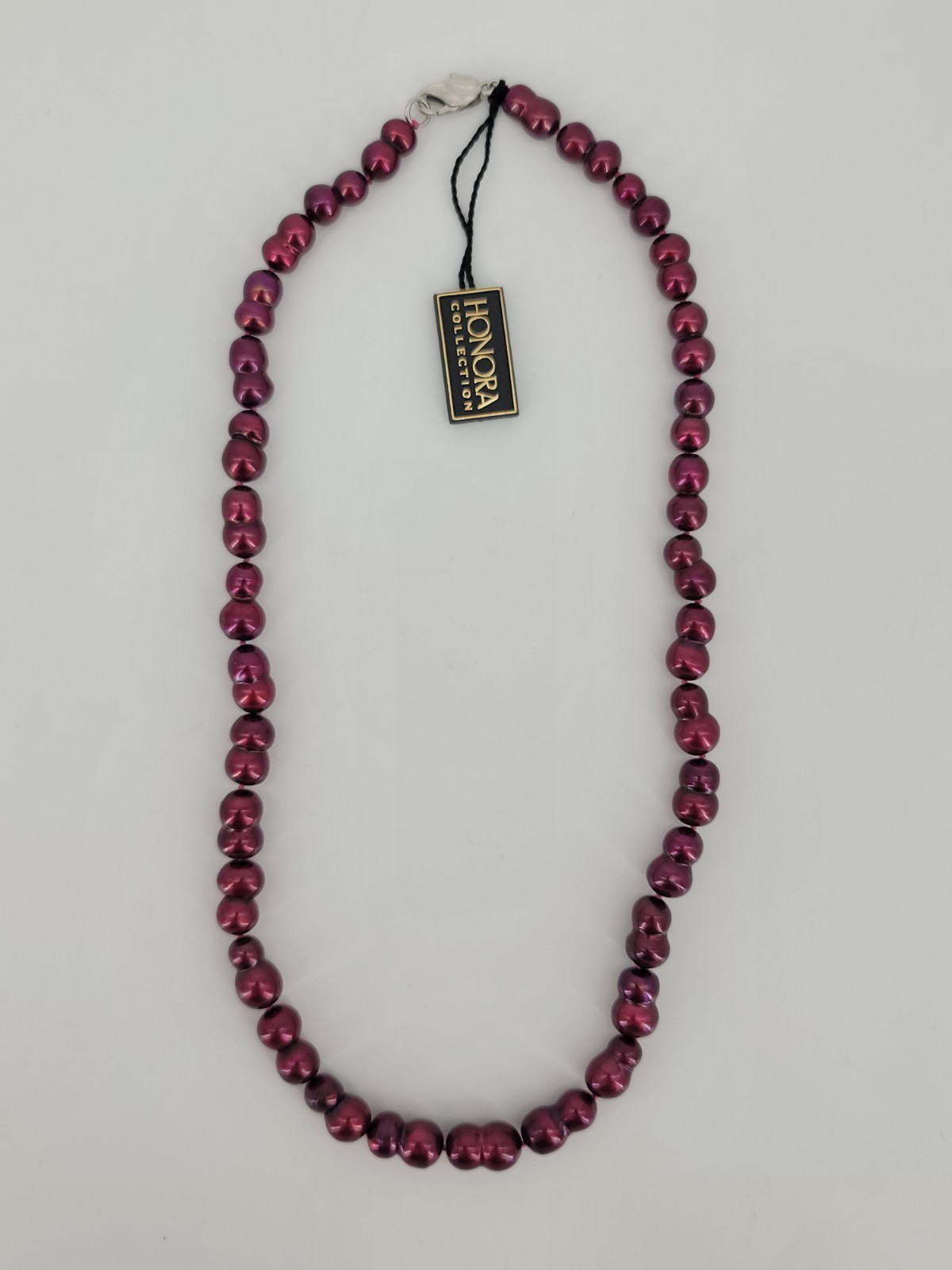 Beautiful HONORA Darker Red/Burgundy Pearl 20 Inch Necklace w/tag