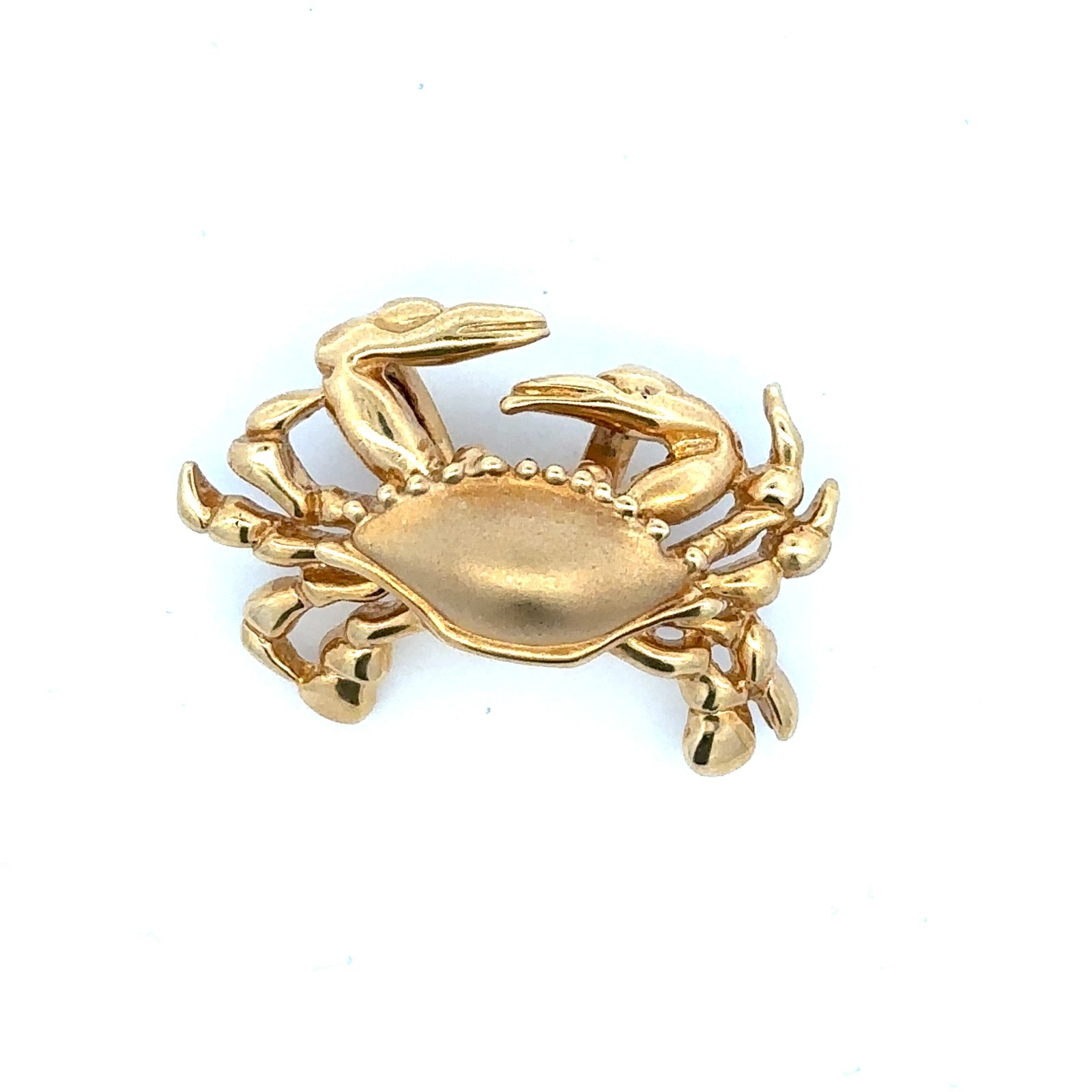 14KT. Yellow Gold Crab Pendant (Steven Douglas) 3/4 x 1 1/4 Inch