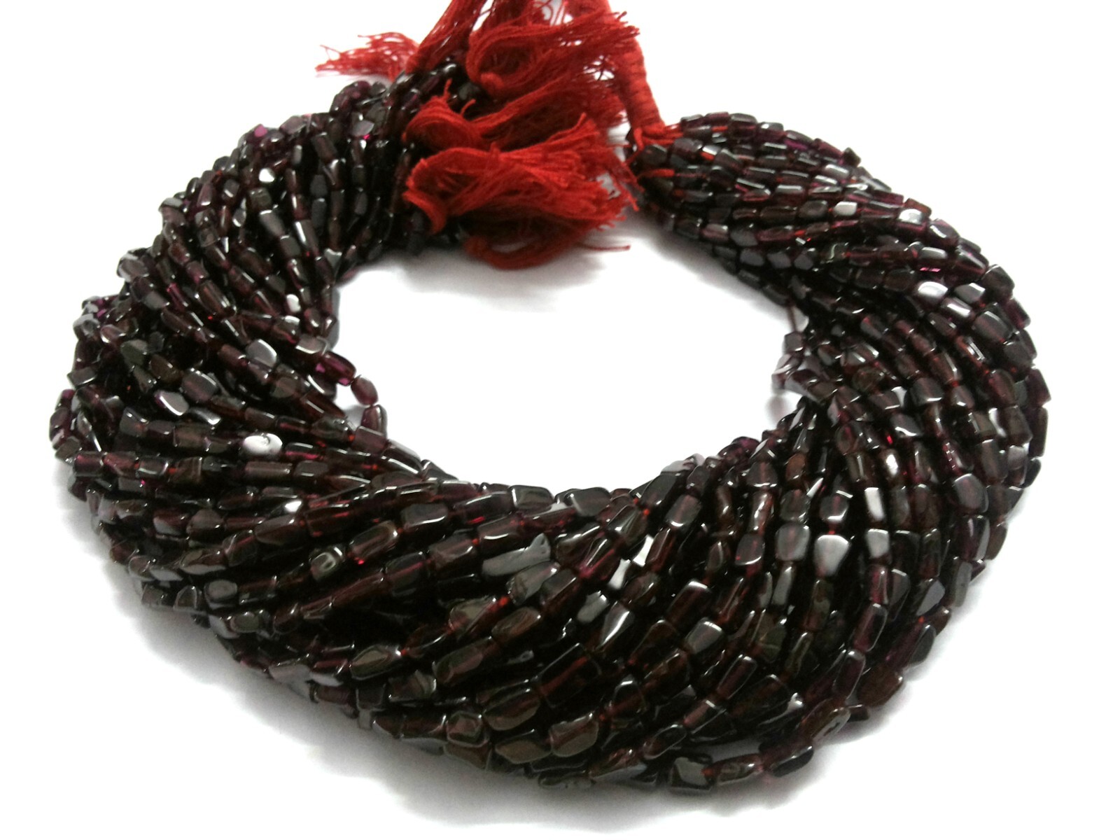 5 Strand Natural Multi Stone Square Smooth 4×7-5x8mm Natural Stone Beads 12″inch