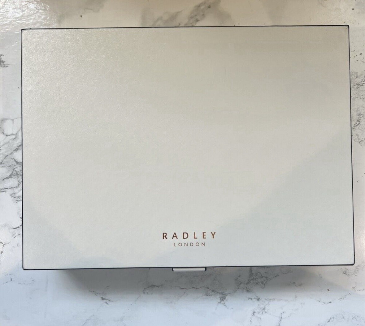 Radley London Jewelry Box White Coated Fabric/Faux Leather Magnetic Closure