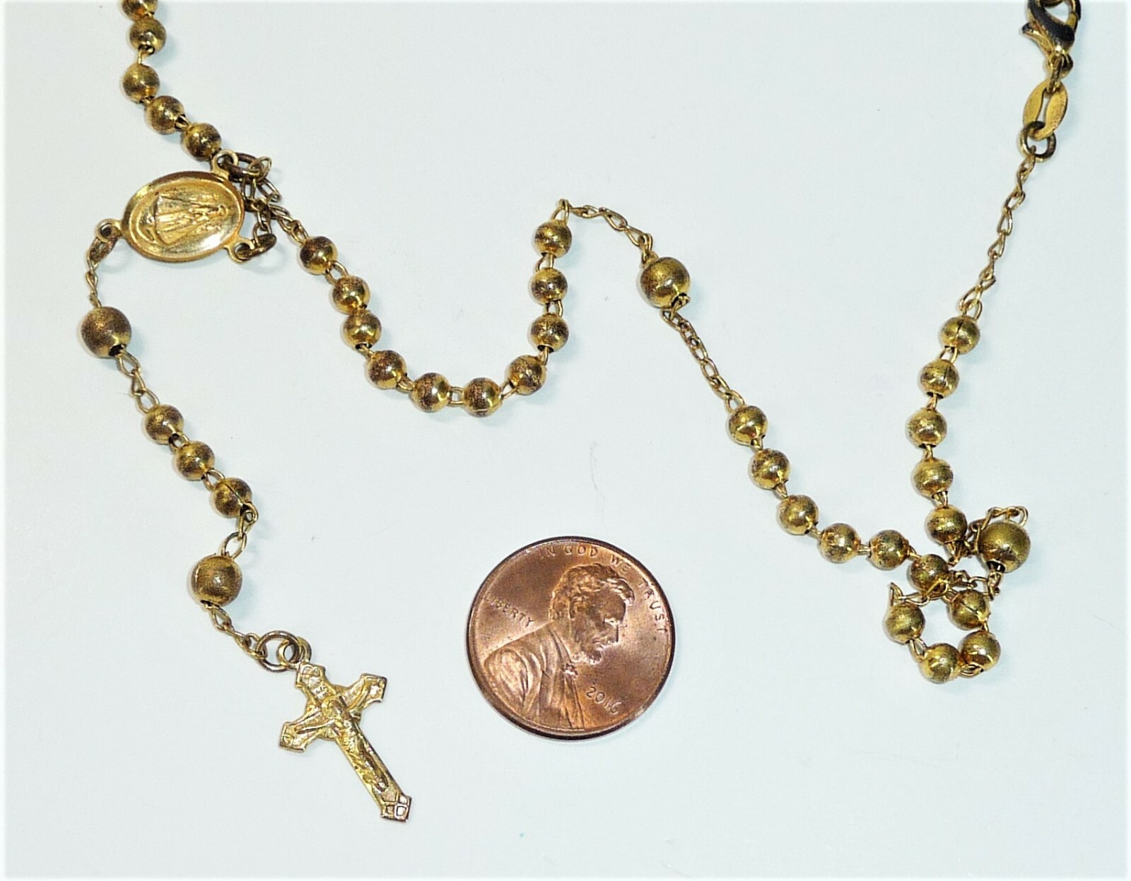 Milanus Rosary Christian Cross Ornate Embellished Faith Necklace