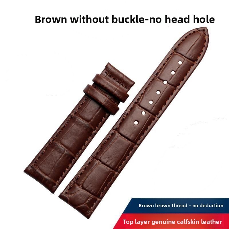 Quality Double Sided Genuine Leather Watch Strap Band 12mm-24mm Without Buckle