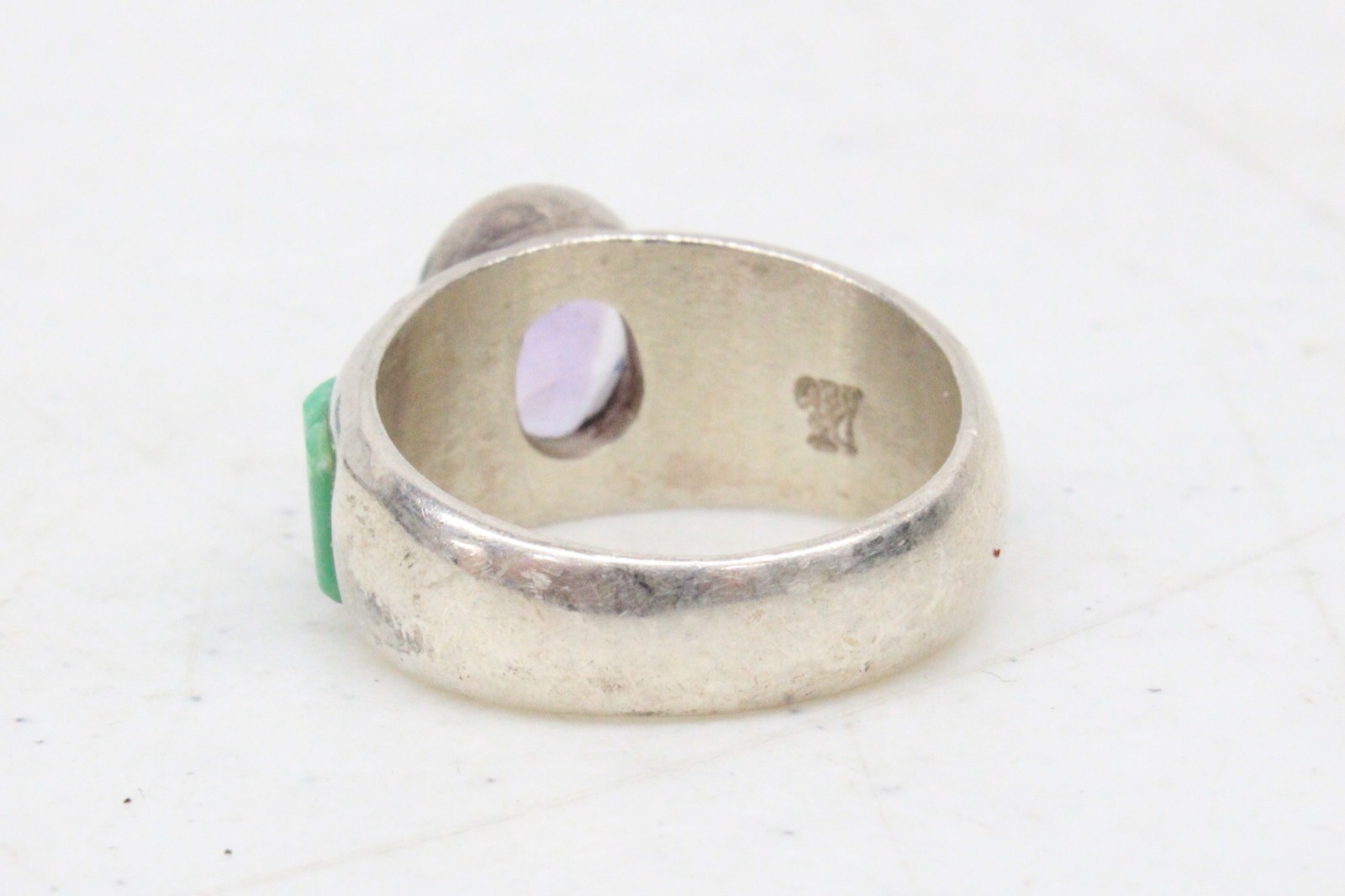 Vtg Jay King DTR Mine Finds Multi-Stone 9G 925 Sterling Silver Ring Sz 8.75