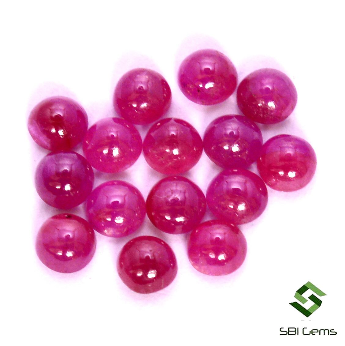 2.50 Cts Natural Ruby Round Cabochon 3 mm Lot 15 Pcs Unheated Loose Gemstones