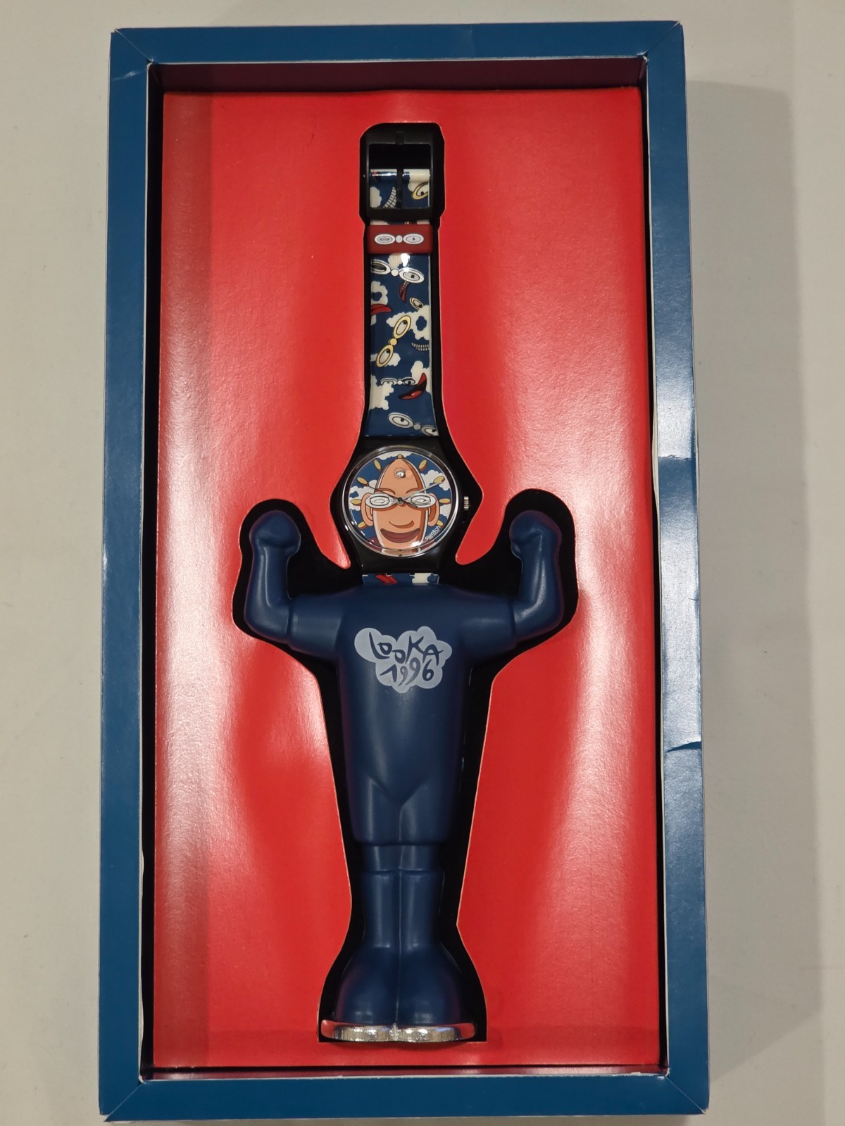 Rare 1996 Swatch Looka GZ700 Swatch Club Special Edition Watch Boxed Set 90s