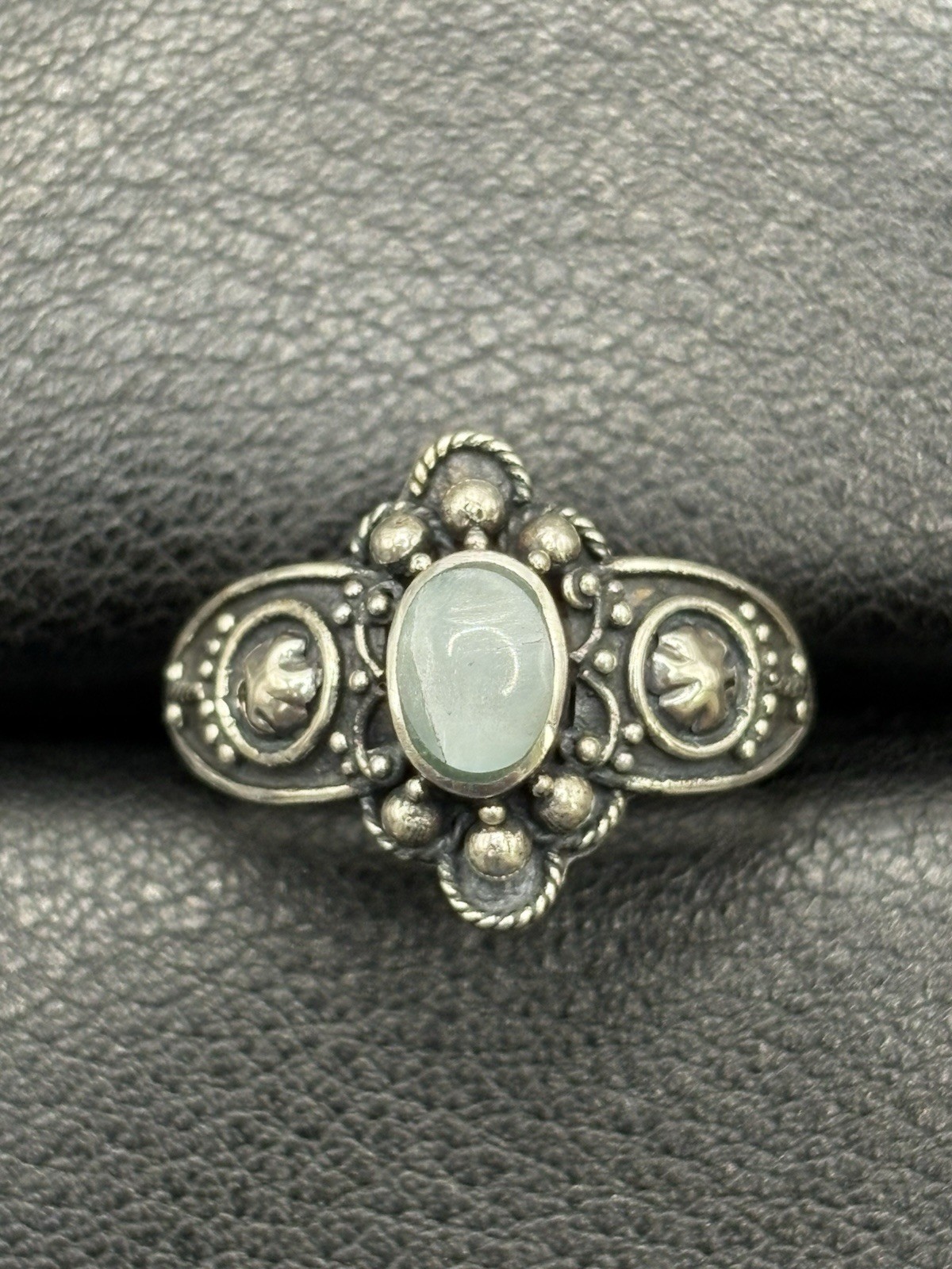 New Condition Sterling Silver Larimar Ring Size 7 G6