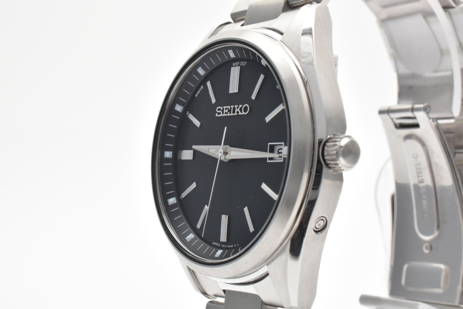 [UNUSED w/Box,Paper] Seiko SBTM323 Black Dial Solar Radio-Controlled Japan