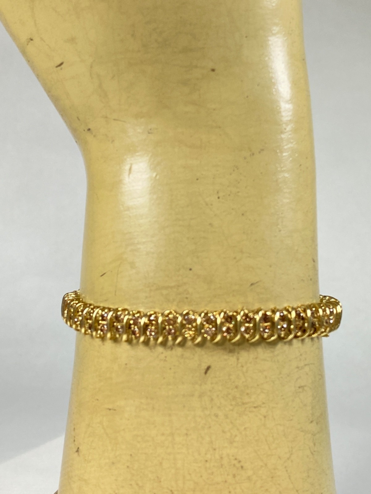 10K Gold & Brown Diamond Tennis Bracelet: 7-1/2″ / 11.47 grams / 3TCW