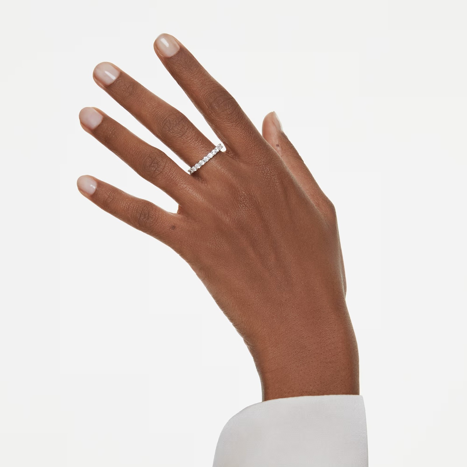 Swarovski Matrix Vittore Ring, White, Silver Tone Finish 5705604 (Size 55/M/7)