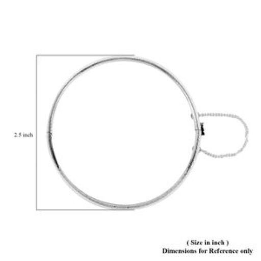 Sterling Silver Engraved Bangle Bracelet (7.00 In) 8.8 Grams