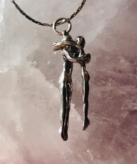 925 Hanging Bodies Male and Female Pendant Hanging Around Together by JKL 170