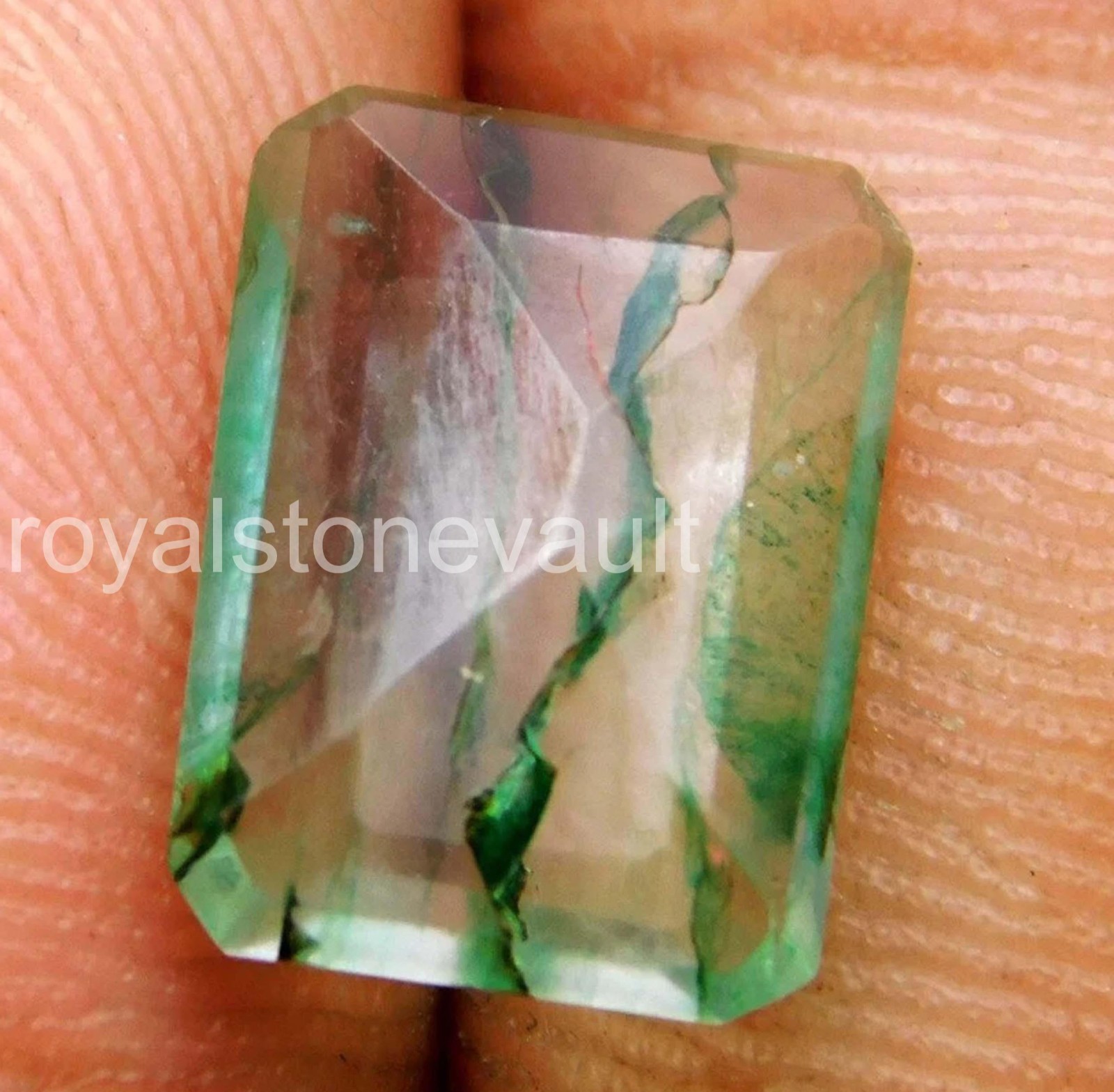 Natural 5.00 Carat Colombian Green Emerald Cut Certified Loose Gemstone ” 5DOJ