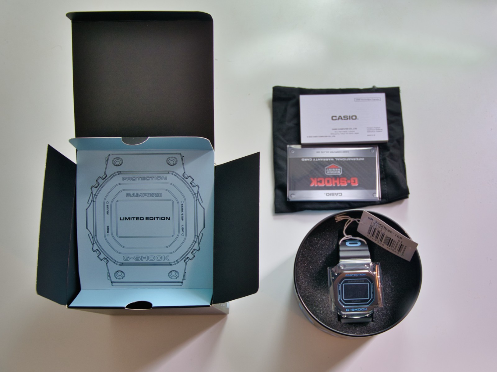 Bamford G-Shock GW-5600BWD Watch Brand New In Box BNIB Limited Edition