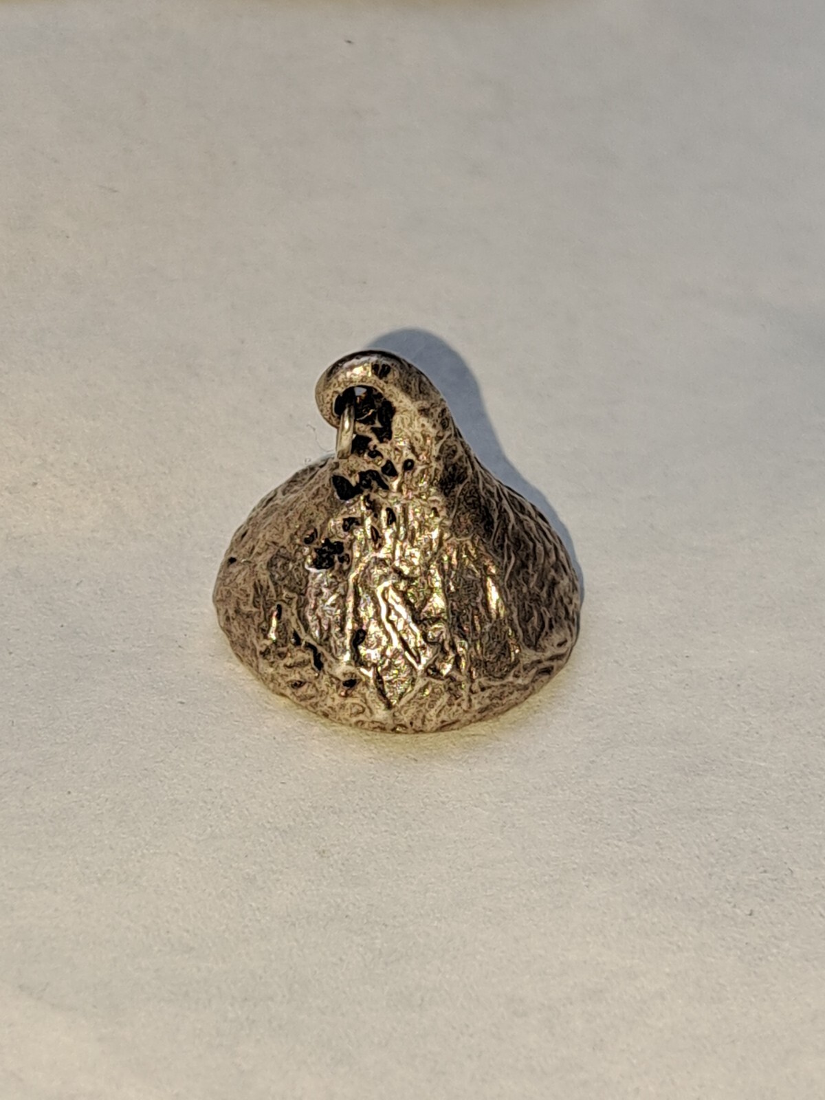 Vintage JCF Sterling Silver Foil Wrapped Hershey Kiss Chocolate Charm Solid