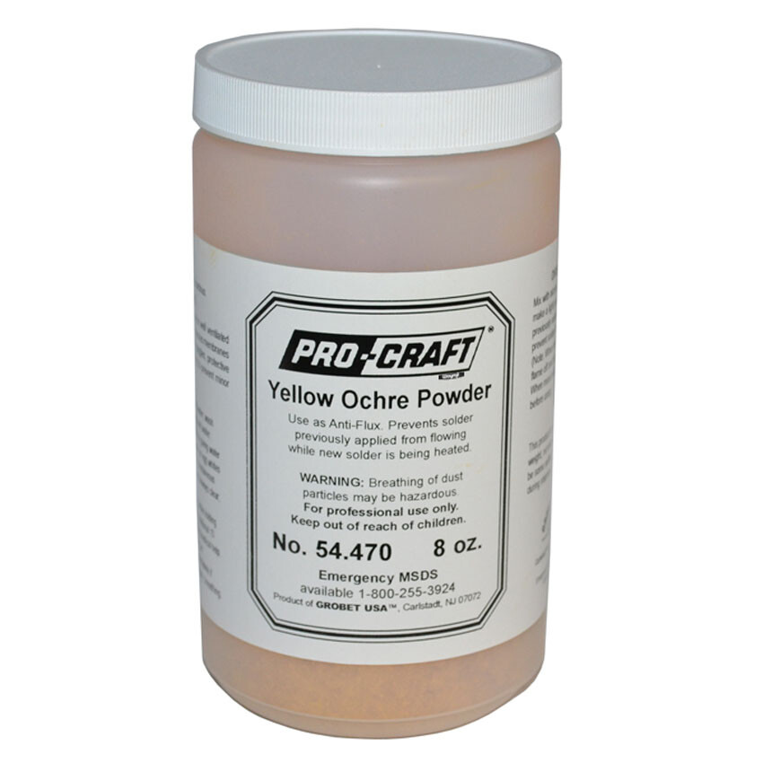 Pro-Craft Yellow Ochre Powder 8 Oz – Soldering Anti Flux, Coat Surfaces & More