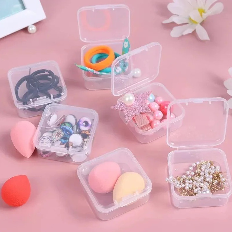 24 pcs Mini Transparent Jewelry Storage Box Ring Earring Earplug Organizer Case