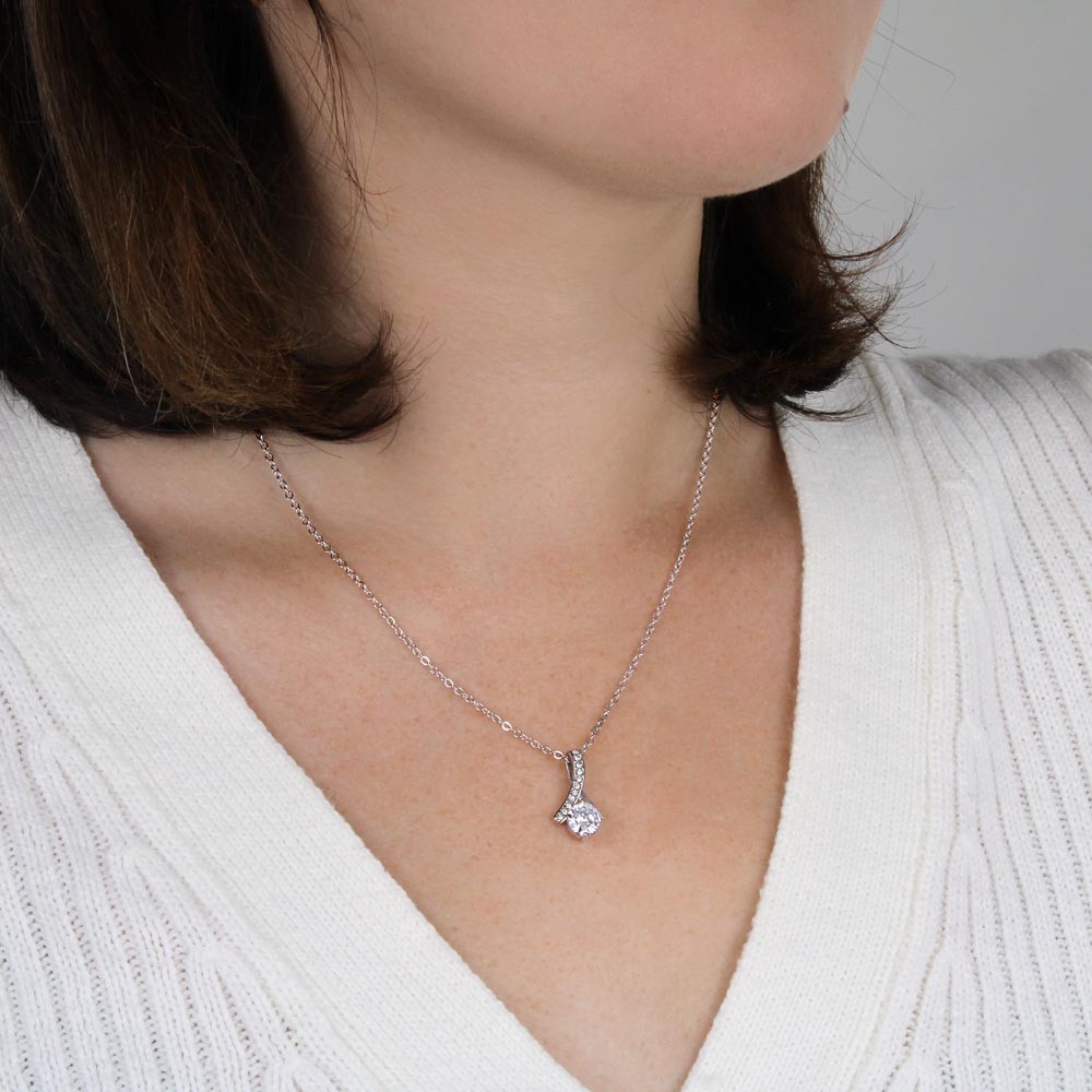 To My Wonderful Daughter Love Knot Necklace Gift, Birthday Gift from Mom