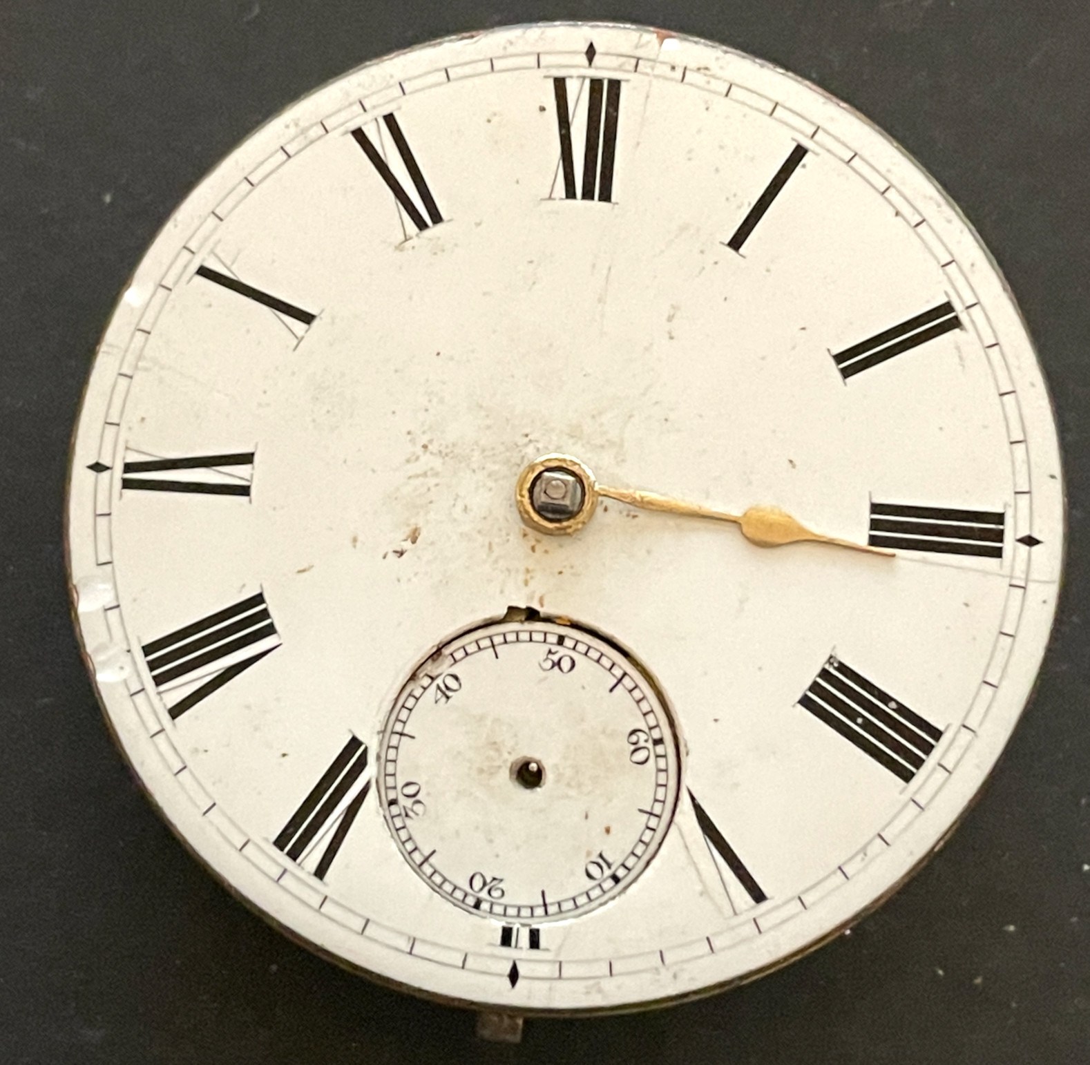 Antique Brown Brothers Edinburgh Fusee Pocket Watch Movement Good Balance 48.5mm