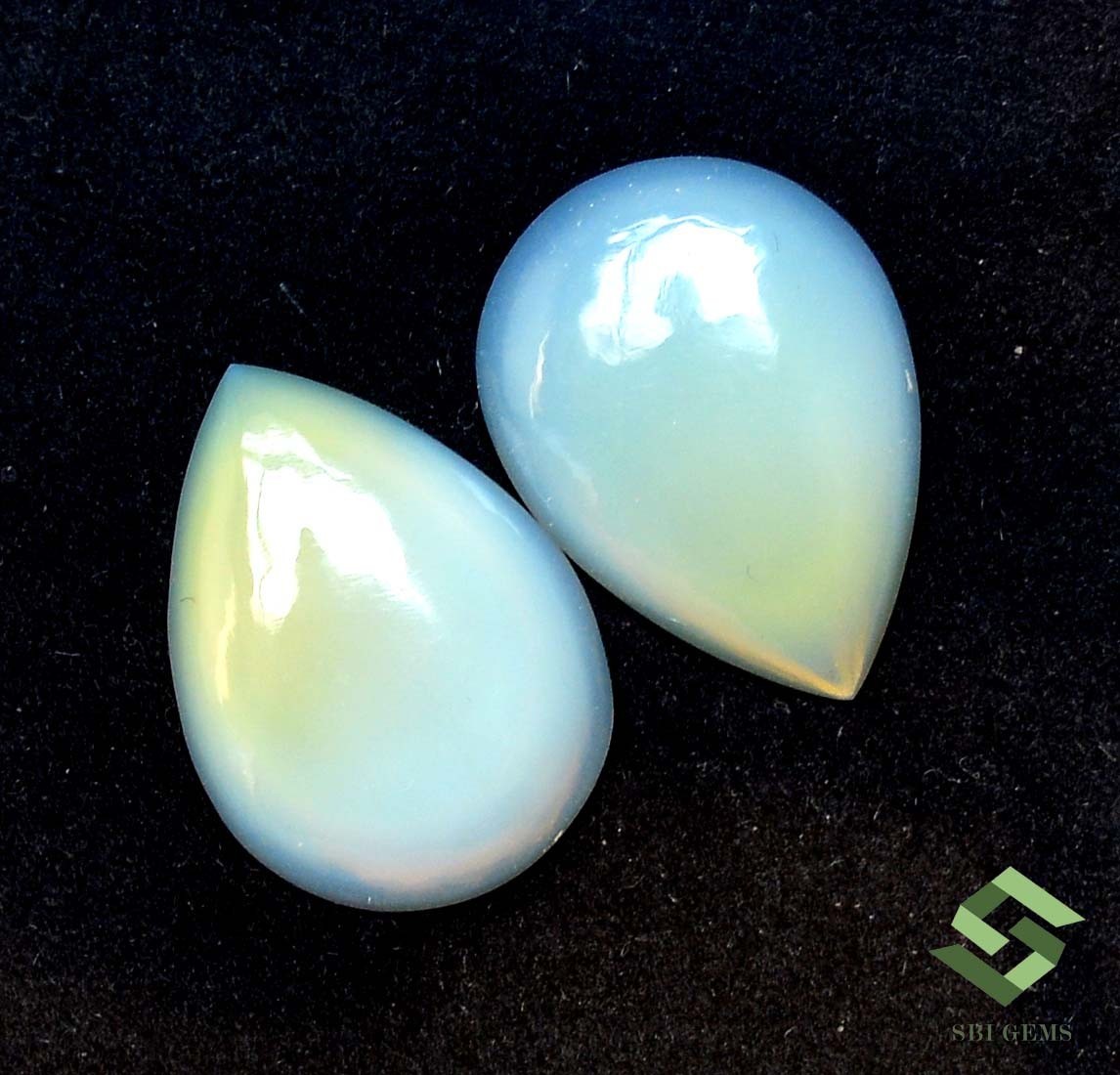19×14 mm Natural Ethiopian Opal Pear Cabochon Pair 9.52 CTS Loose Gemstones