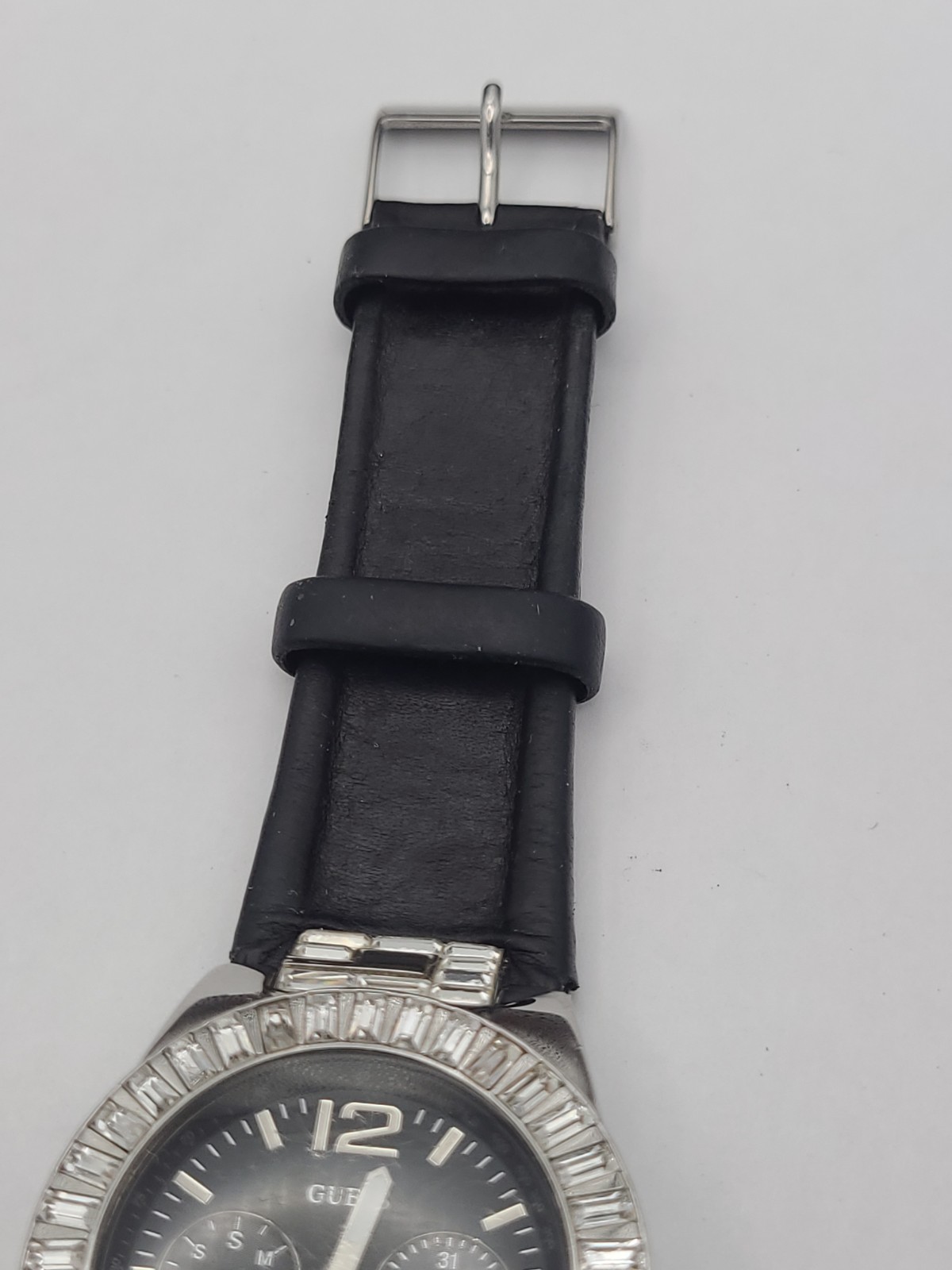 GUESS WATCH WATERPRO Black Dial Black Band New Battery Working