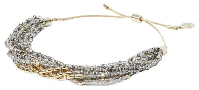 ANN TAYLOR LOFT BEADED MULTI STRAND SLIDER BRACELET