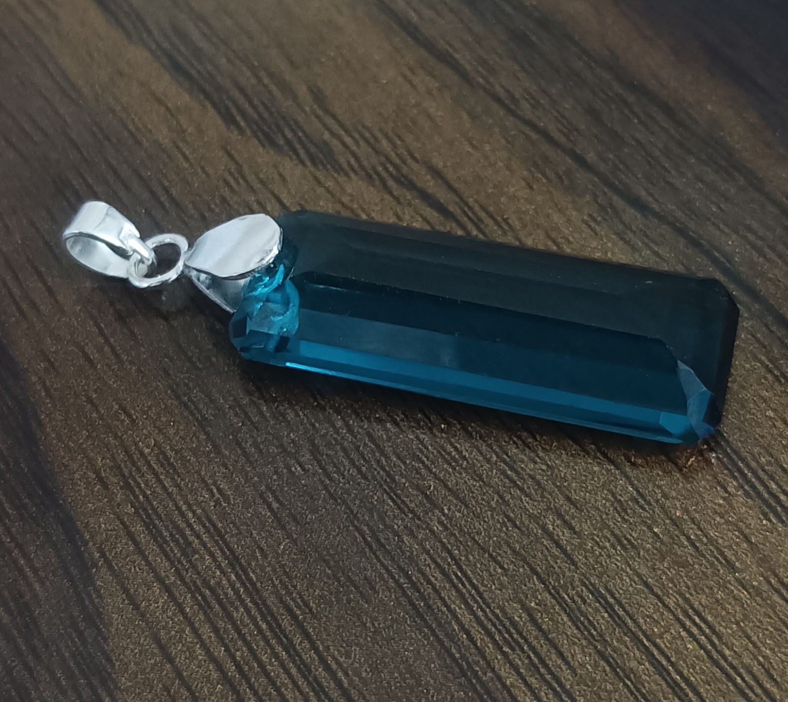 42.30 Ct London Blue Topaz Pendant -Sterling Silver Elegant Gift Gems Jewelry