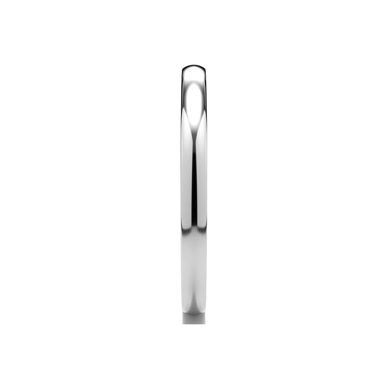 2mm Solid Stainless Steel Plain Thin Ring Silver Polished Band Gift Size 6 to 10