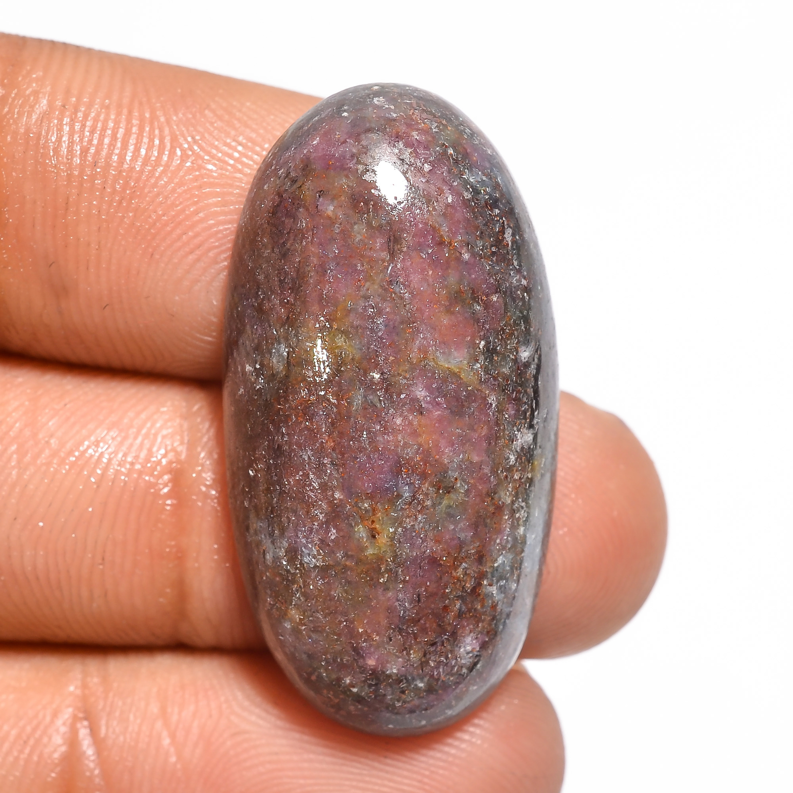 Natural Ruby Kyanite Oval Shape Cabochon Loose Gemstone 41 Ct 32X16X7mm EE-27760