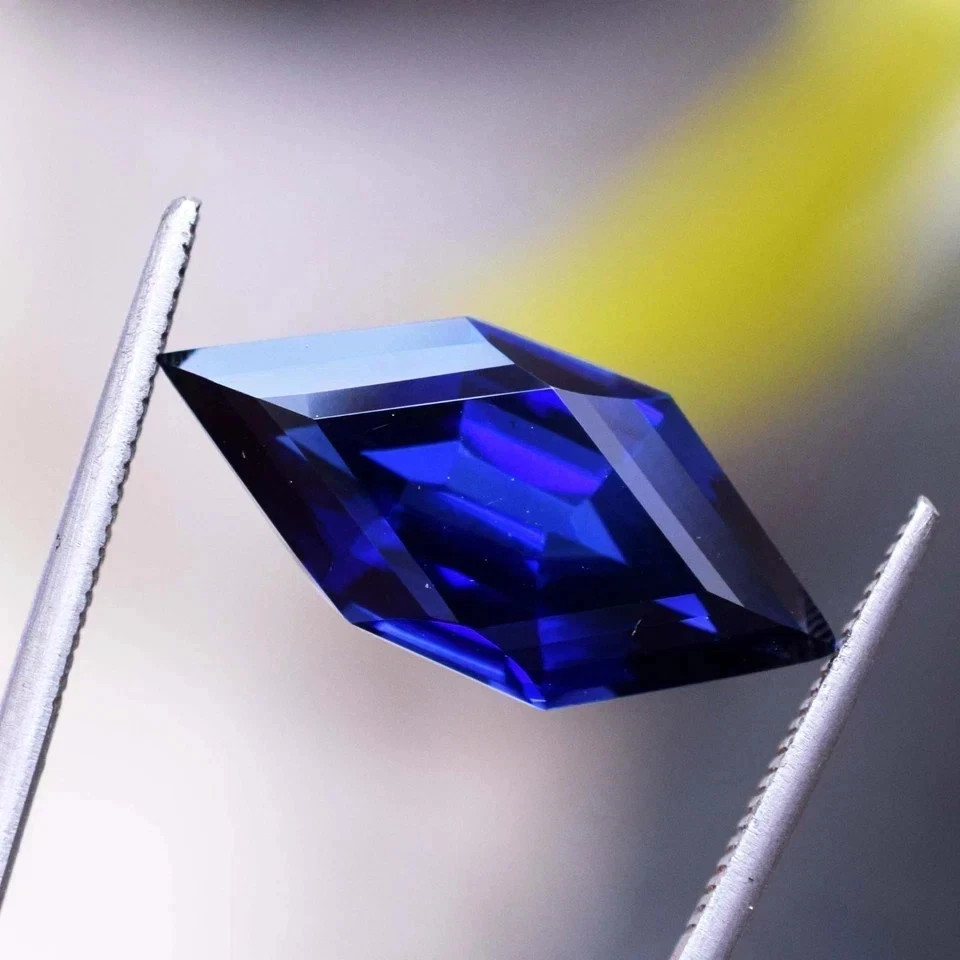 21 Ct Natural Ceylon Blue Sapphire Fancy Cut Certified Rare Loose Gemstone+ Gift