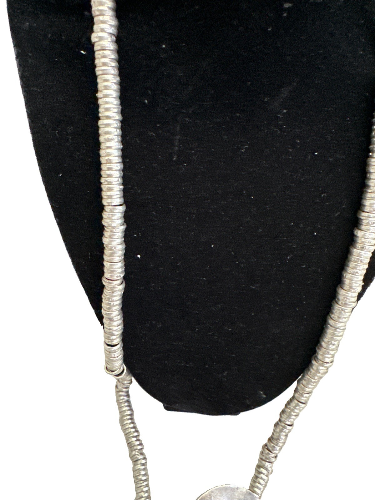 Artisan DRAGON FLY Pendent Necklace Circle Toggle 36” Silver Toned Pewter
