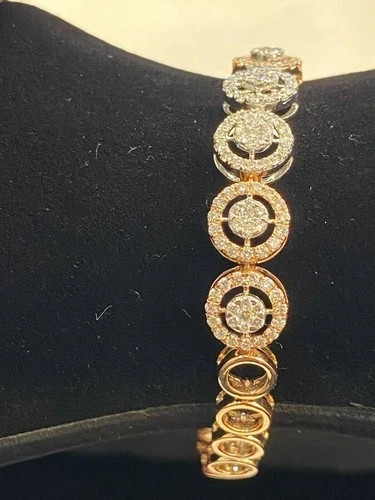 5Ct Princess Cut Simulated Ruby & Diamond Tennis Bracelet 14K Yellow Gold Plated