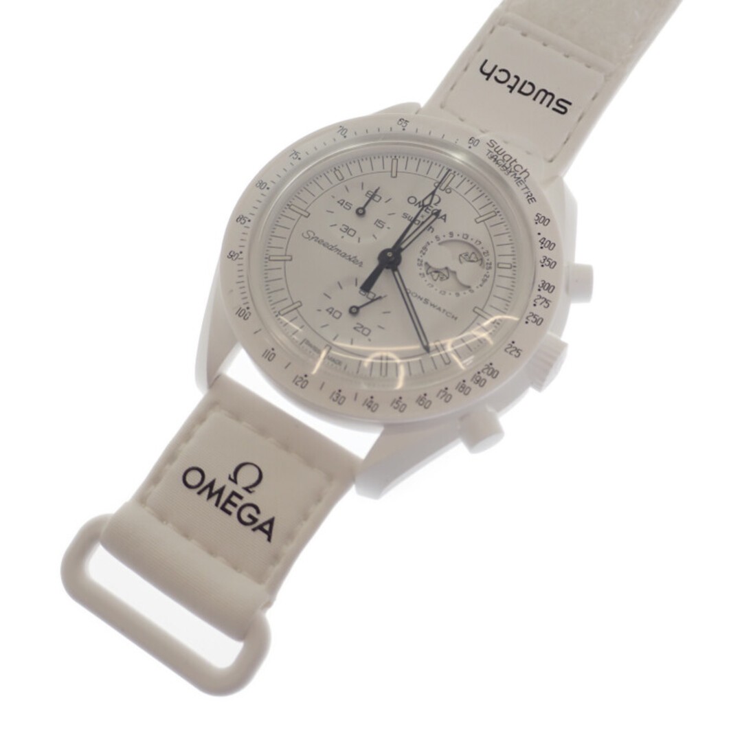 OMEGA SWATCH Mission to the Moonphase Snoopy SO33W700 White Quartz White