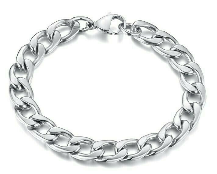Curb Bracelet Stainless Steel Solid 2.8-10mm Wide / 10-25cm Men Women Gift