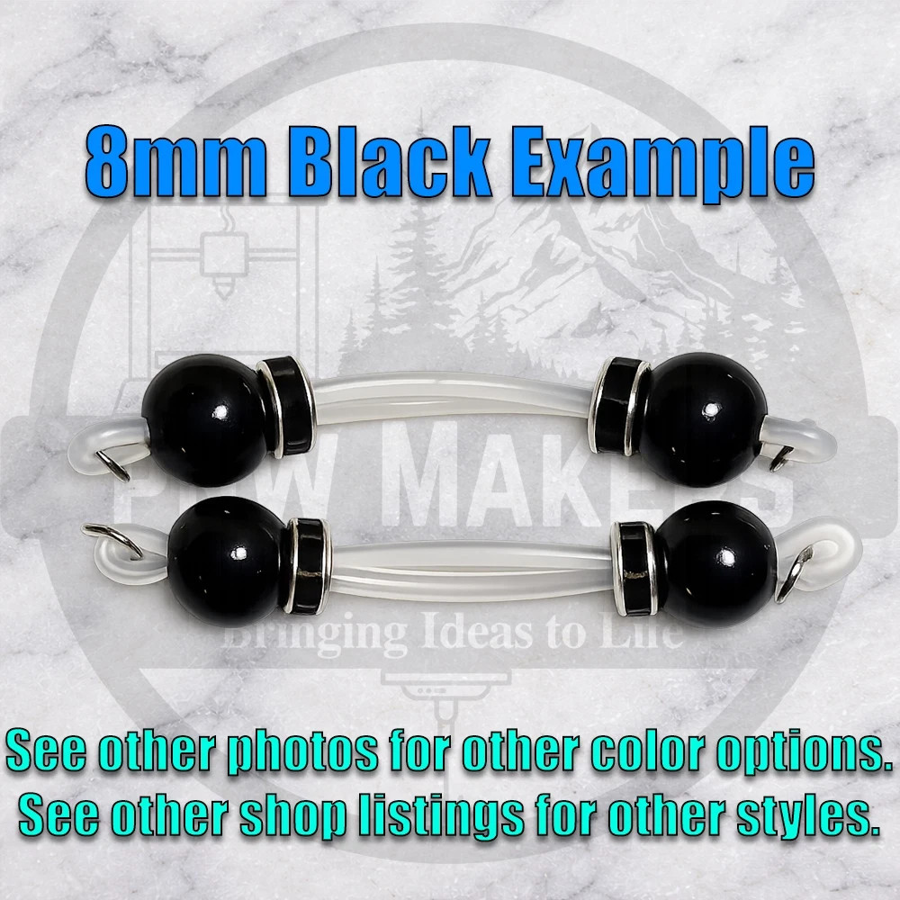 Pair of Fake Non Piercing Nipple Rings – Faux Barbells – Pearl Colors