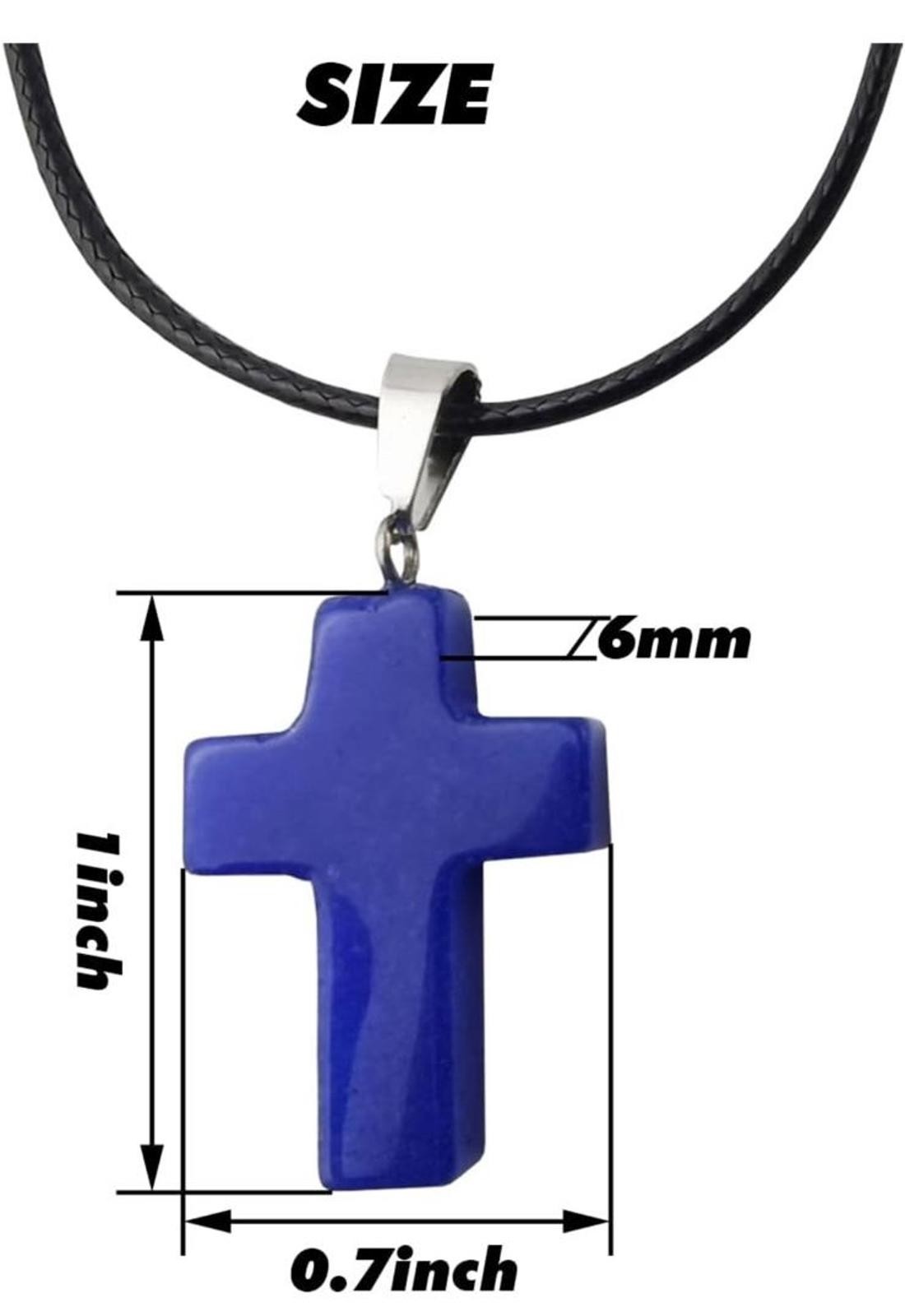 Cross Quartz Crystal Pendant Charm Necklace Jewelry White Black Faith Gift New