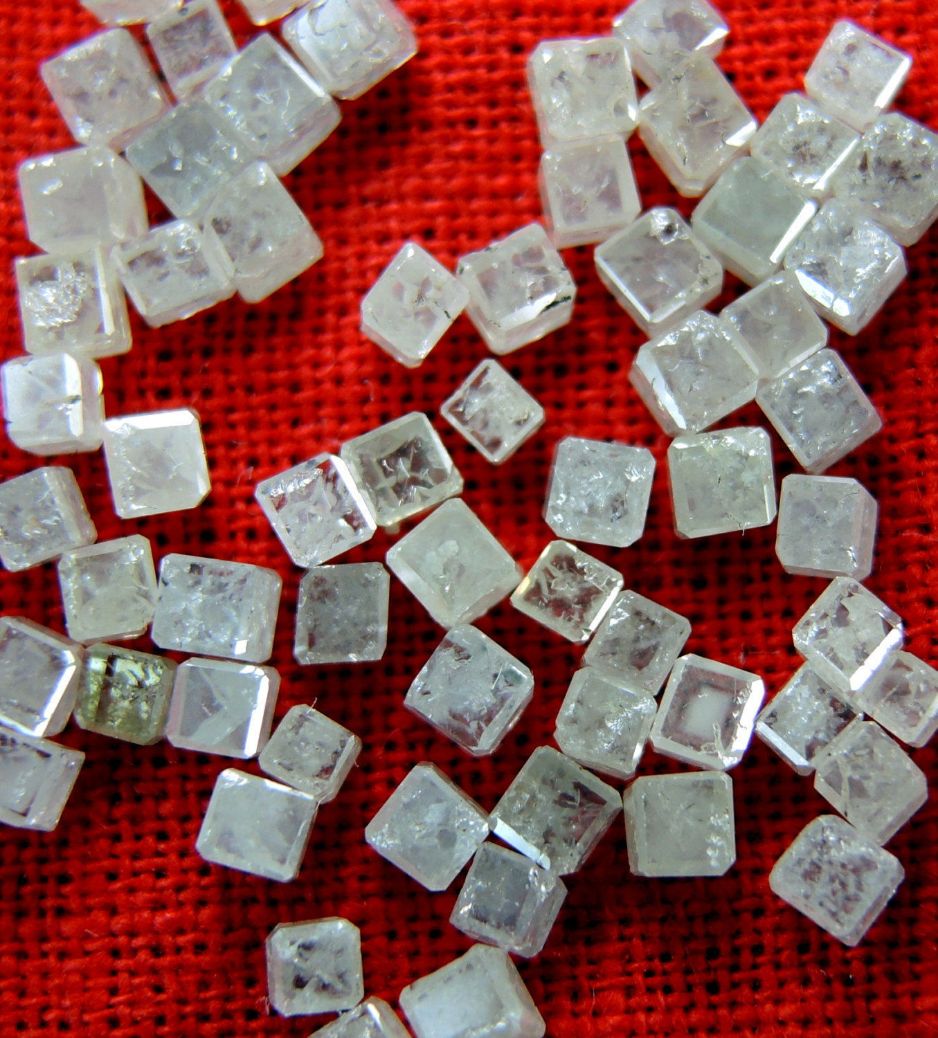 Natural Loose Diamond Polished Undrilled Cube White 1.70 to 2.50 MM 5 Pcs J12