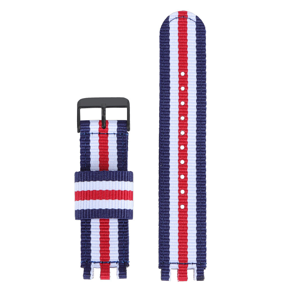 Premium Nylon Canvas Sports Watch Band Strap 17/19/20mm for Swatch Accessories