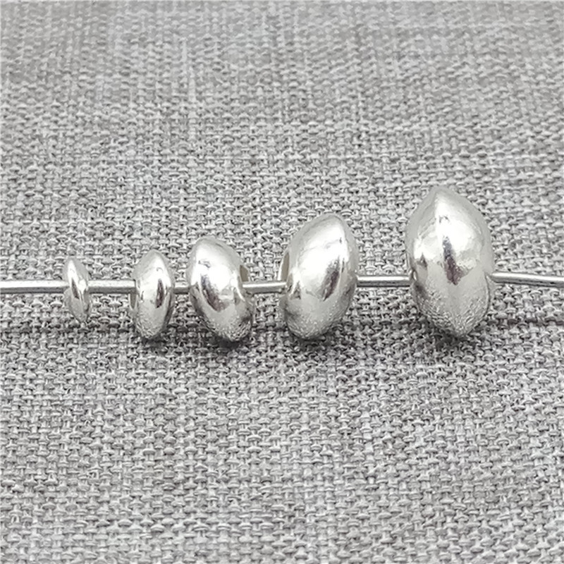 925 Sterling Silver Shiny UFO Saucer Beads Spacer 3mm 3.5mm 4mm 5mm 6mm 7mm 8mm