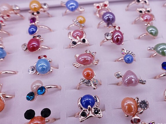 Wholesale 36pcs animal Adjustable ceramic alloy women Ring Wedding gifts Jewelry