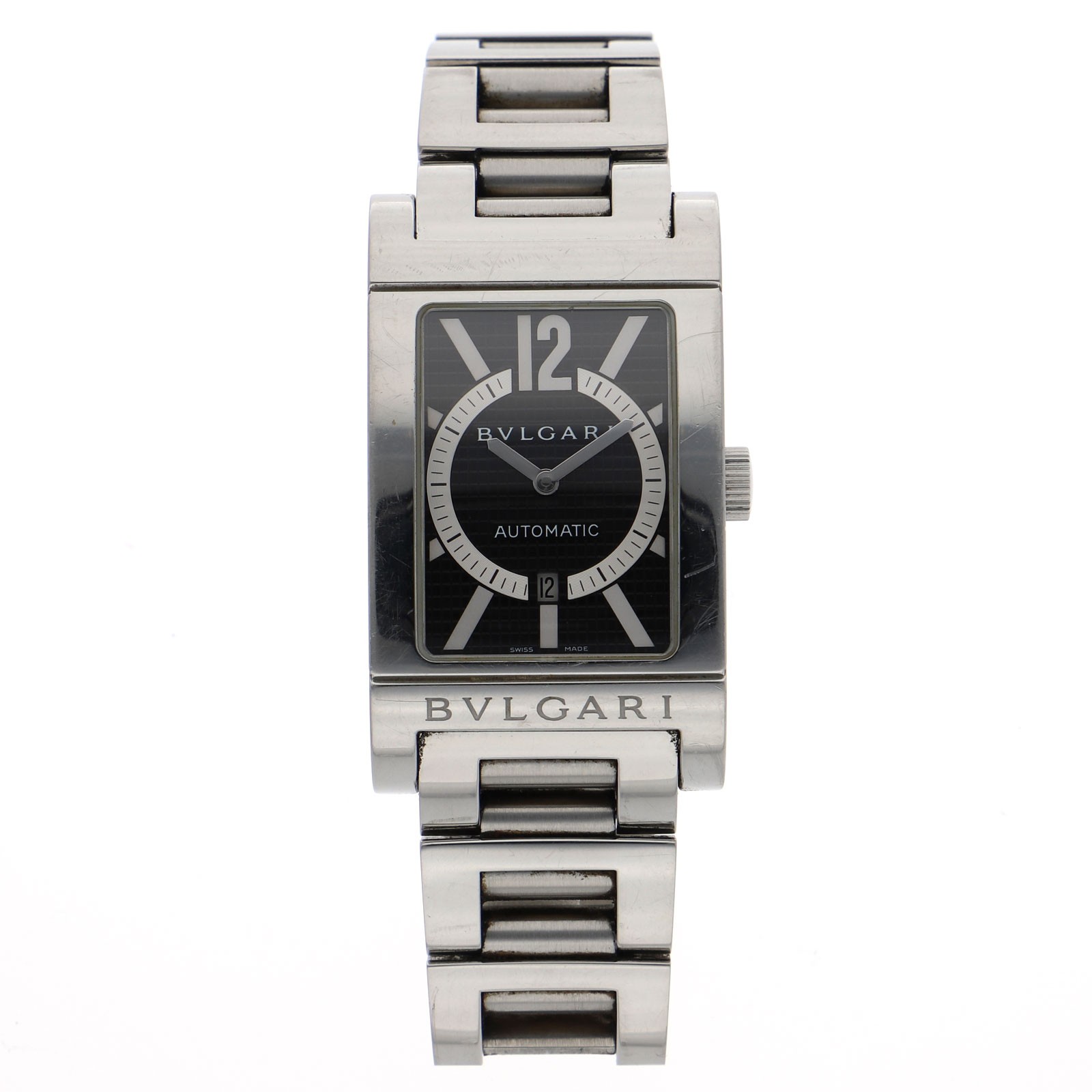 BVLGARI RT45S Rettangolo black Dial Automatic Stainless Steel Women’s