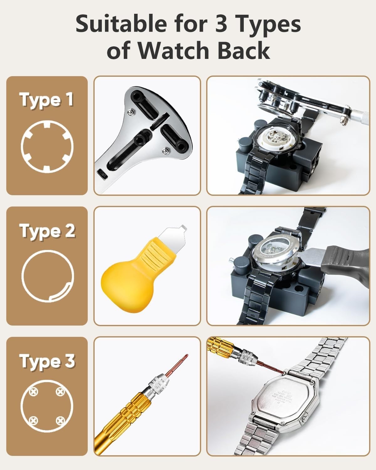 Watch Repair Kit, Watch Link Removal Tool, Watch Band Adjustment, Including W…