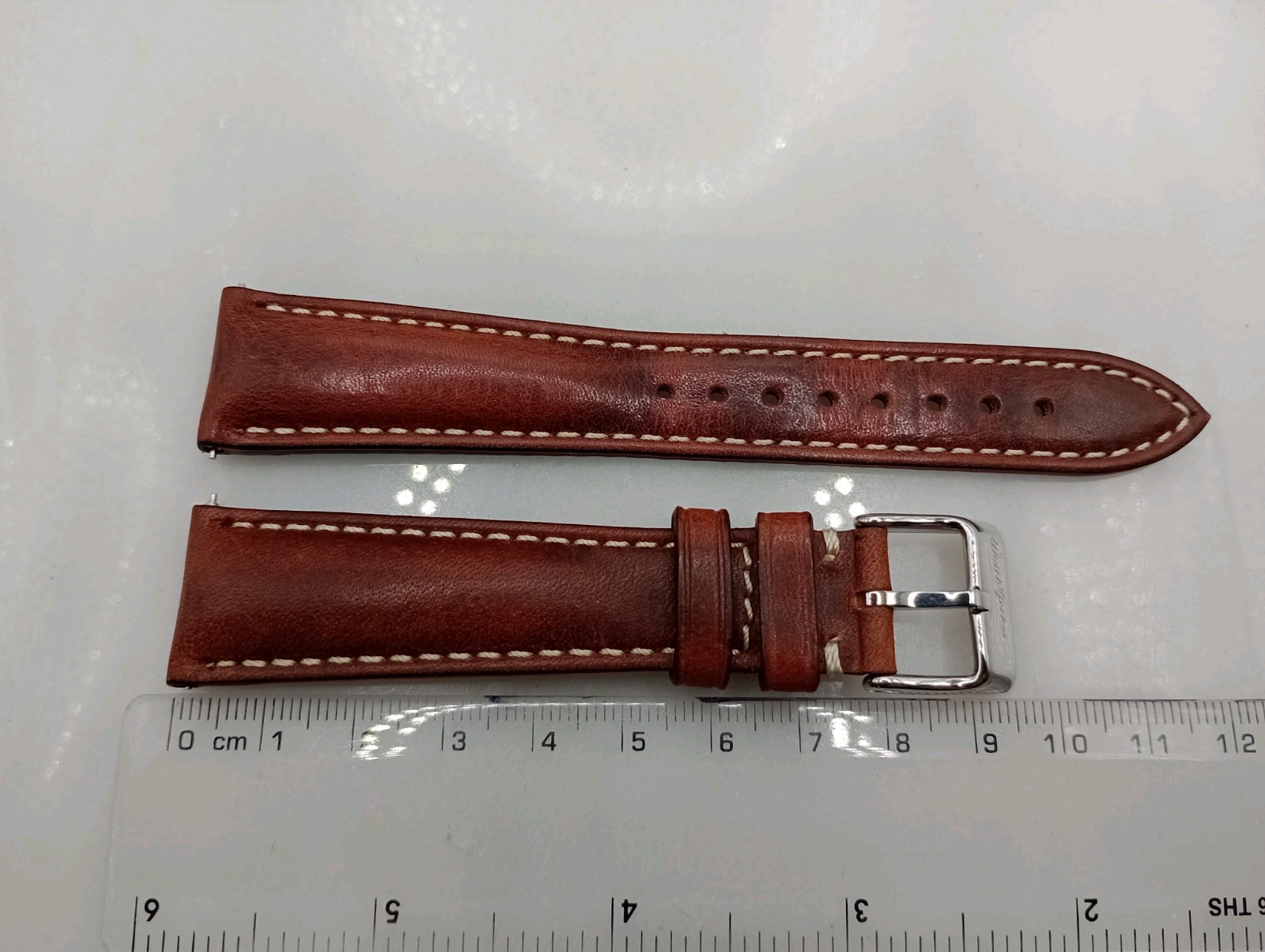 New Watchgecko Highley 20mm Italian Leather Handmade Brown Watch Strap 6B382
