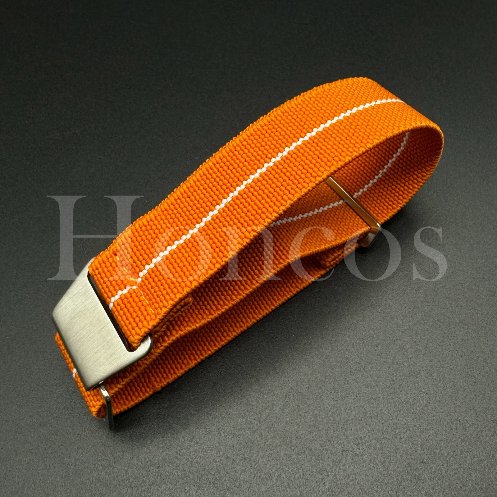 20 22 MM Orange Parachute Elastic Nylon Strap Watch Quick Release Fits Seiko SKX