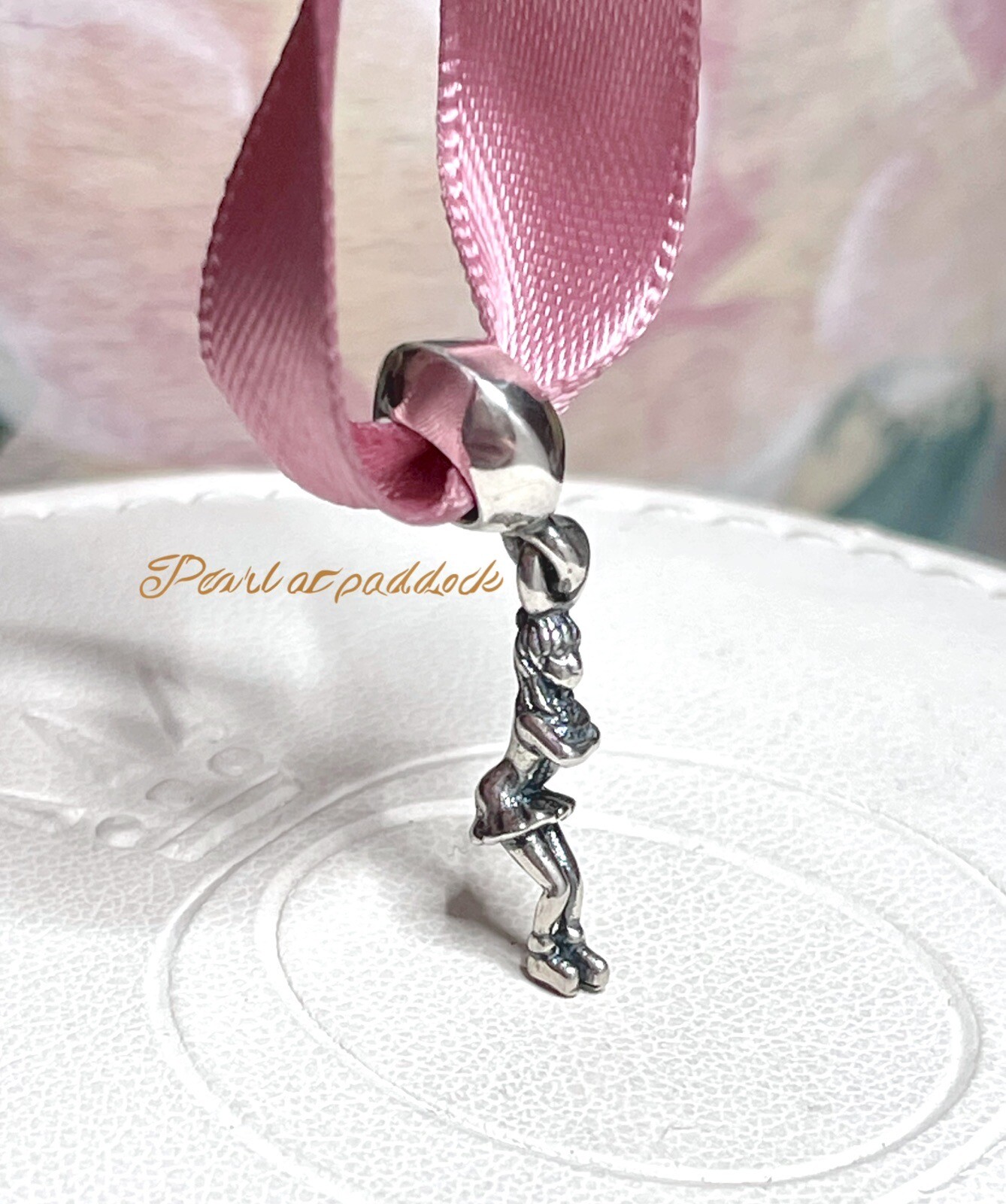 Authentic Sterling Silver Pandora Figure Skater Ice Skater Charm W/ Gift Box