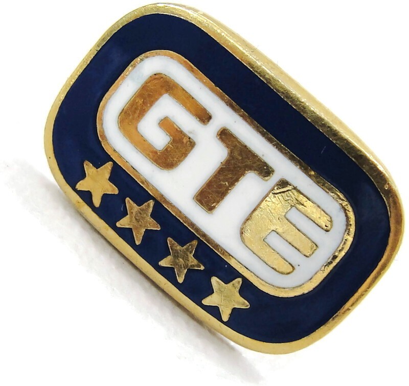 GTE 4 Star 1/10 10Kt Yellow Gold Filled Emblem Tie Tack Lapel Pin