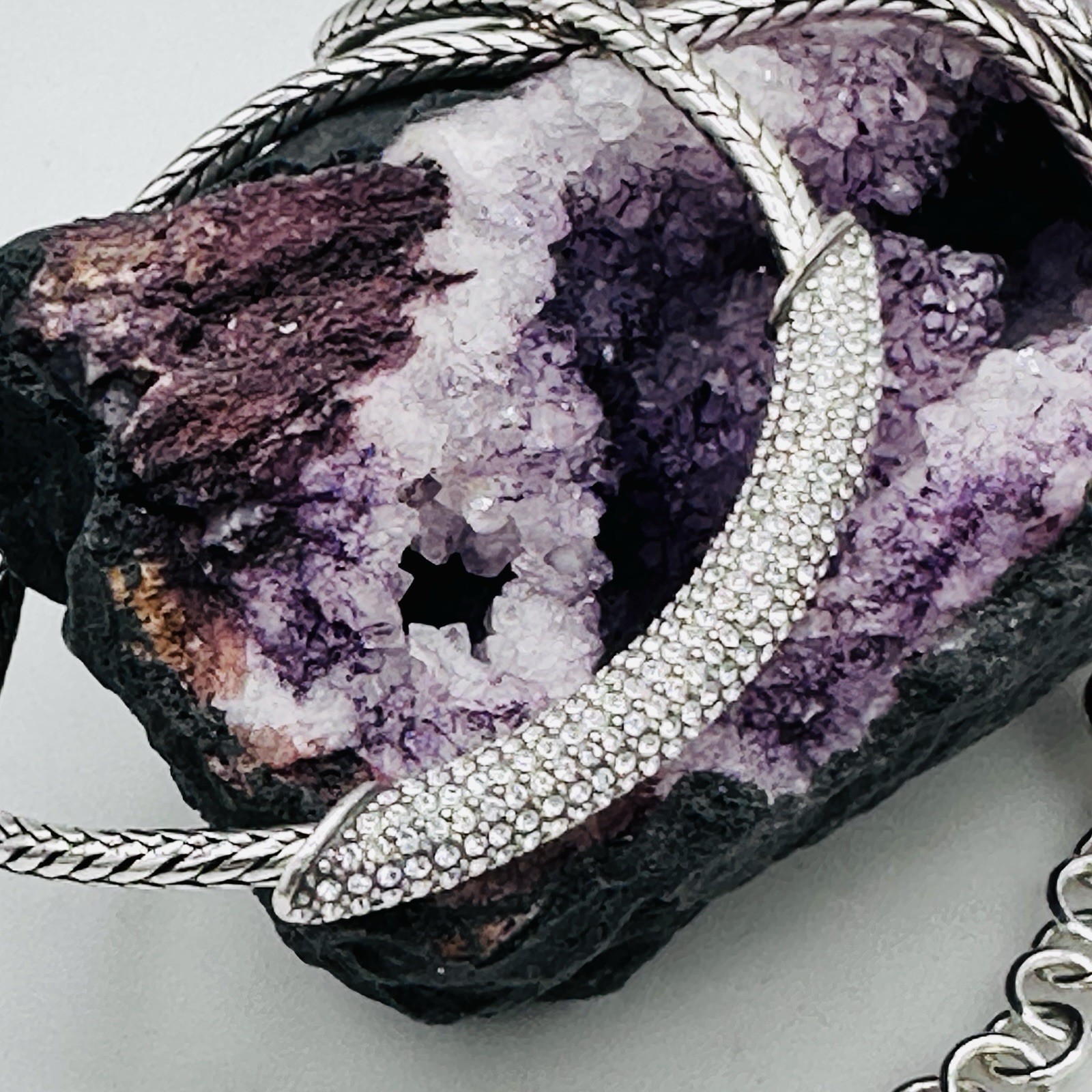 Brighton Meridian Blaze Collar Necklace JL3992 Swarovski Crystal Silver 16-18”
