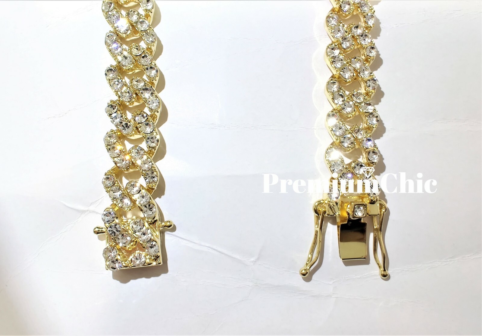 Mens Miami Cuban Link Bracelet FULLY ICED Hip Hop Gold Plated CZ Jewelry