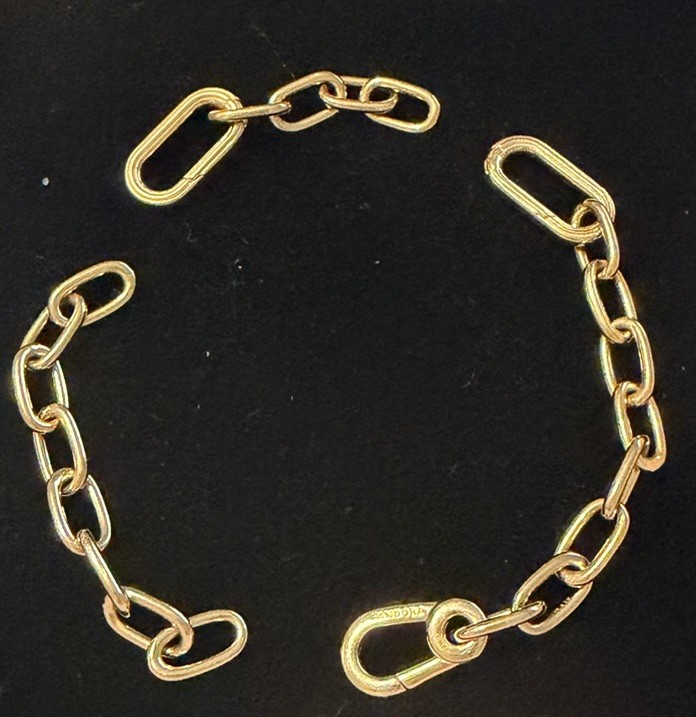 Pandora ME Medium-Link Chain Bracelet. 14k Rose Gold Plated.
