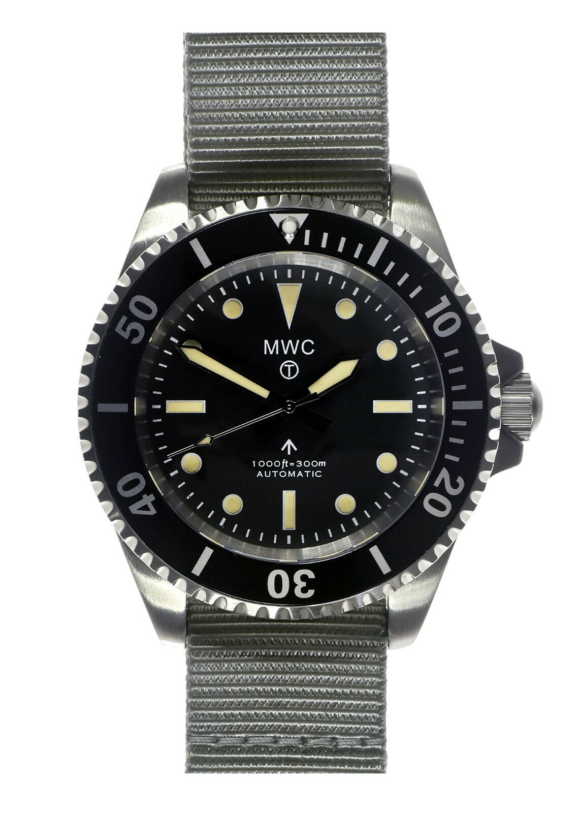 MWC 24 Jewel Classic 1982 Pattern Retro Divers Watch + Sapphire Crystal -No Date